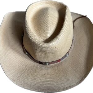 Stetson Cream Cowboy Hat with Brown Band